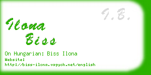 ilona biss business card